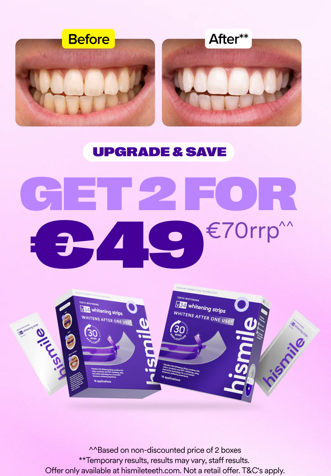 V34 Whitening Strips - Value 2 Pack - Image 3